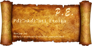 Pünkösti Etelka névjegykártya